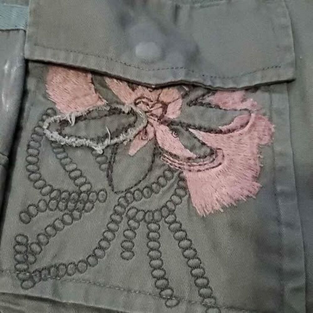 Large Womans Love Stitch army jacket Y2K - Picture 3 of 5